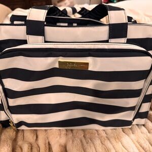 Ju-Ju-Be Navy and White Striped Baby Bag